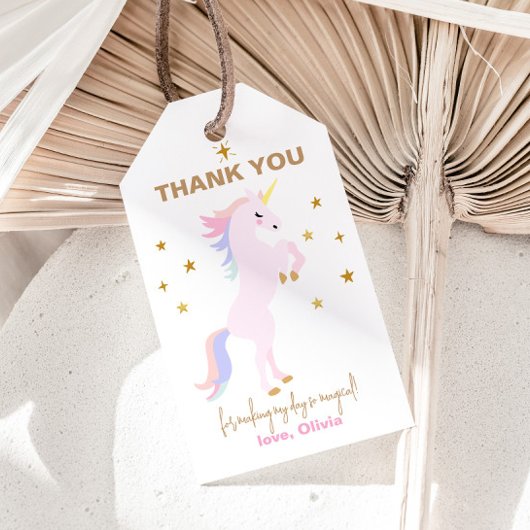 Pink Unicorn Geschenketiketten, Liebesmarken Geschenkanhänger