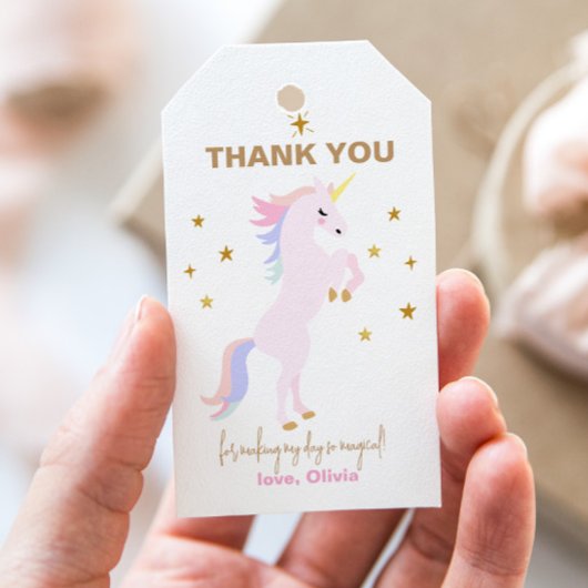 Pink Unicorn Geschenketiketten, Liebesmarken Geschenkanhänger