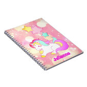 Pink Unicorn Geschenkideen, Girly Back to School Notizblock (Rechte Seite)