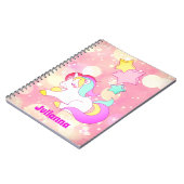 Pink Unicorn Geschenkideen, Girly Back to School Notizblock (Linke Seite)