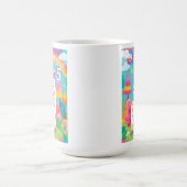 Pink Unicorn Girl's Birthday Kaffeetasse (Mittel)