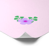 Pink Unicorn Happy Birthday Poster (Ecke)