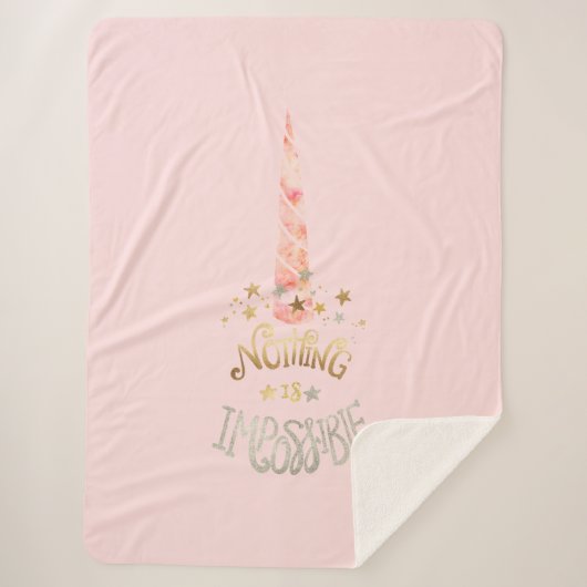 Pink Unicorn Inspiration Zitat Sherpadecke (Vorderseite)