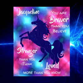 Pink Unicorn Inspirierend Teen Girl Zitat Fleecedecke