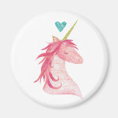 Pink Unicorn Magic with Heart Magnet (Vorne)