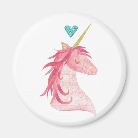 Pink Unicorn Magic with Heart Magnet (Vorne)