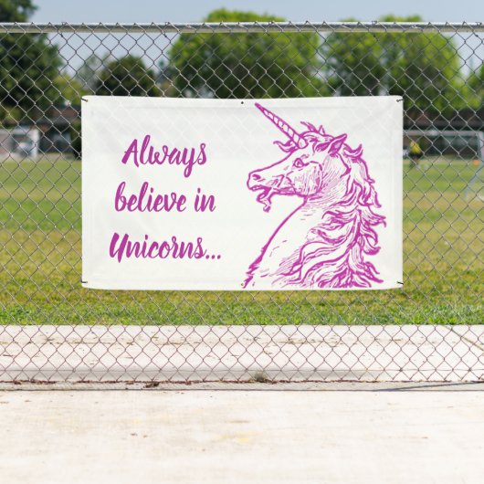 Pink Unicorn Magische Glaubenssatz oder Ihr Text Banner (Insitu)