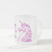 Pink Unicorn Magische Glaubenssatz oder Ihr Text Mattglastasse (VorderseiteRechts)