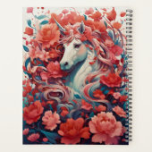 Pink Unicorn & Peony Dreamscape Fantasy Planer (Rückseite)