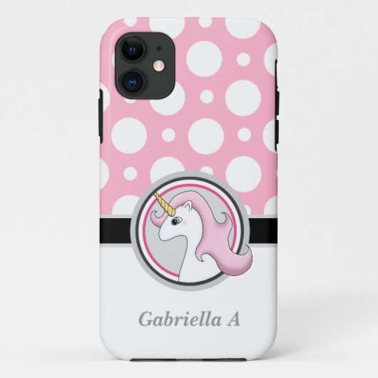 Pink Unicorn Polka Dot iPhone 5 Fall Case-Mate iPhone Hülle (Rückseite)