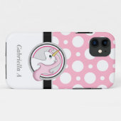 Pink Unicorn Polka Dot iPhone 5 Fall Case-Mate iPhone Hülle (Rückseite (Horizontal))