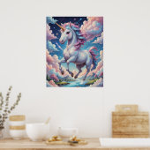 Pink Unicorn Poster (Küche)