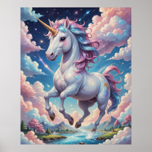 Pink Unicorn Poster