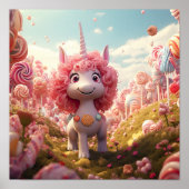 PINK UNICORN Printable Poster (Vorne)