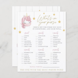 Pink Unicorn Stars Baby Dusche Purpurspiel