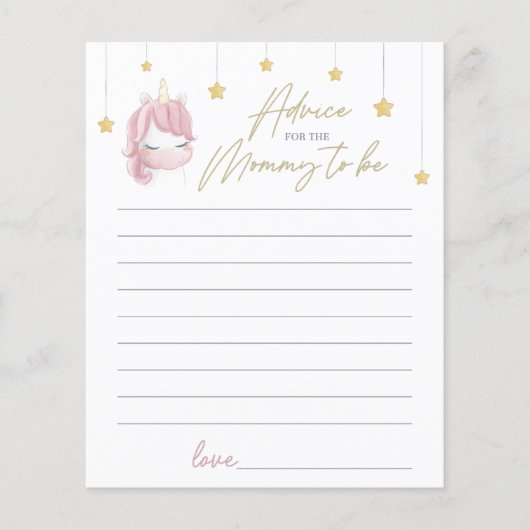 Pink Unicorn Stars Kinderduschempfehlung für Junge (Vorderseite)