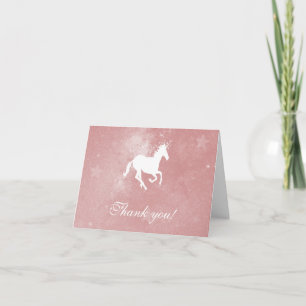 Pink Unicorn Wedding Danke Karten