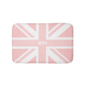 Pink Union Jack UK Flag Monogram Bath Mat Badematte (Vorderseite)