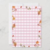 Pink unser kleiner Kürbis dreht einen Herbst Herbs Einladung (Rückseite)