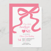 Pink, unser Schatz verwandelt einen Einladung (Vorne/Hinten)