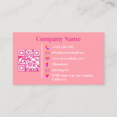 Pink Vacation Rental Guest House QR Code Visitenkarte (Rückseite)