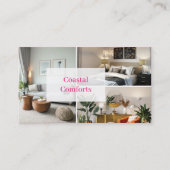 Pink Vacation Rental Guest House QR Code Visitenkarte (Vorderseite)