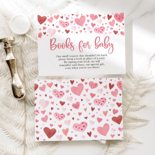 Pink Valentine Baby Showbücher für Baby Game Einladung