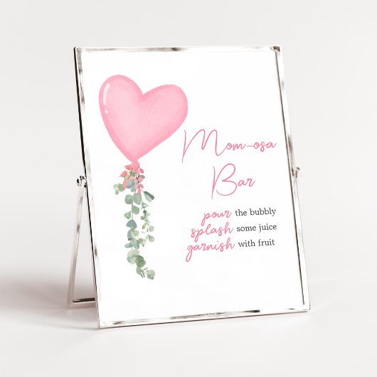 Pink Valentine Ballon Mama Osa Bar Poster