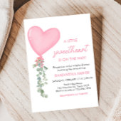 Pink Valentine Balloon Babydusche Einladung