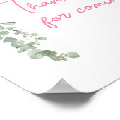 Pink Valentine Balloon Danke, dass du gekommen bis Poster (Ecke)