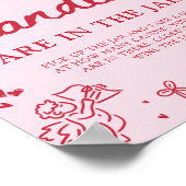 Pink Valentine Guess How Many Candies Baby Shower  Poster (Ecke)