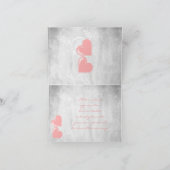 Pink Valentine Hearts Danke Karte (Innenseite)