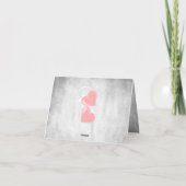 Pink Valentine Hearts Danke Karte (Rückseite)