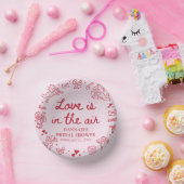 Pink Valentine Love is in the Air Bridal Shower Pappteller (Party)