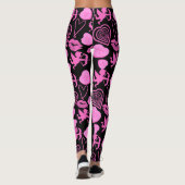 Pink-Valentine-Muster Leggings (Rückseite)