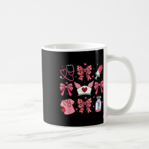 Pink Valentine Nurse Coquette Bow Cupids Favorit Kaffeetasse