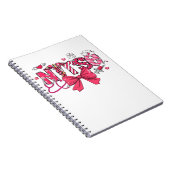 Pink Valentine Nurse, Valentine Coquette Bow Overs Notizblock (Rechte Seite)