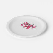 Pink Valentine Nurse, Valentine Coquette Bow Overs Pappteller (Schrägansicht)