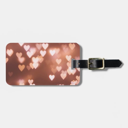 PINK VALENTINE"S DAY HEARTS GEPÄCKANHÄNGER (Vorderseite horizontal)