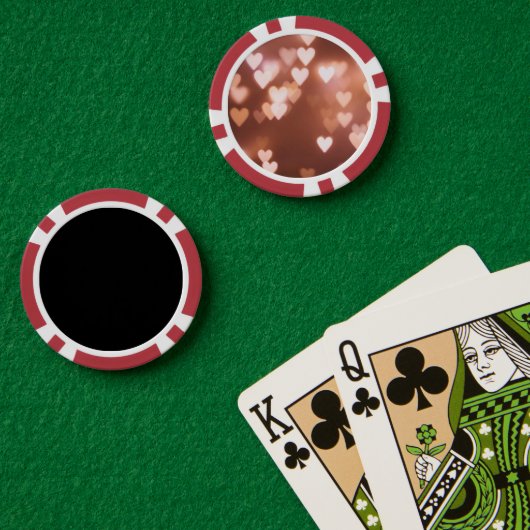 PINK VALENTINE"S DAY HEARTS POKERCHIPS (Pokertisch (doppelt))