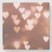 PINK VALENTINE"S DAY HEARTS STEINUNTERSETZER (Vorderseite)