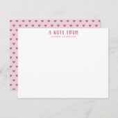 Pink Valentine’s Day Note Card Einladung (Vorne/Hinten)