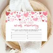 Pink Valentine Wie alt war Mama Baby Showspiel Einladung