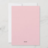 Pink Valentines Day Baby Shower Invitations Einladung (Rückseite)