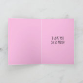 PINK VALENTINE'S DAY CARD, LIEBE MESSAGE CARD ANKÜNDIGUNG (Innenseite)