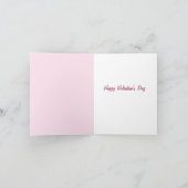 Pink Valentine's Day Teddy Bär Heißluftballon Karte (Innenseite)