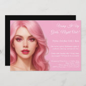 Pink Vampire | Girls Night Out Halloween Einladung (Vorne/Hinten)