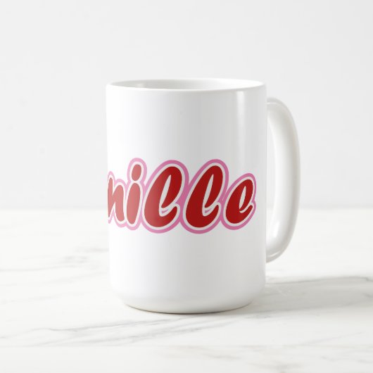 Pink Vanilla Letters Tasse (VorderseiteRechts)