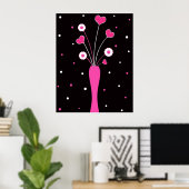 Pink Vase - Poster (Heimbüro)