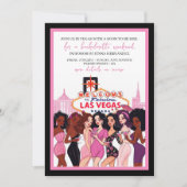 Pink Vegas Junggeselinnen-Abschied Einladung (Vorderseite)